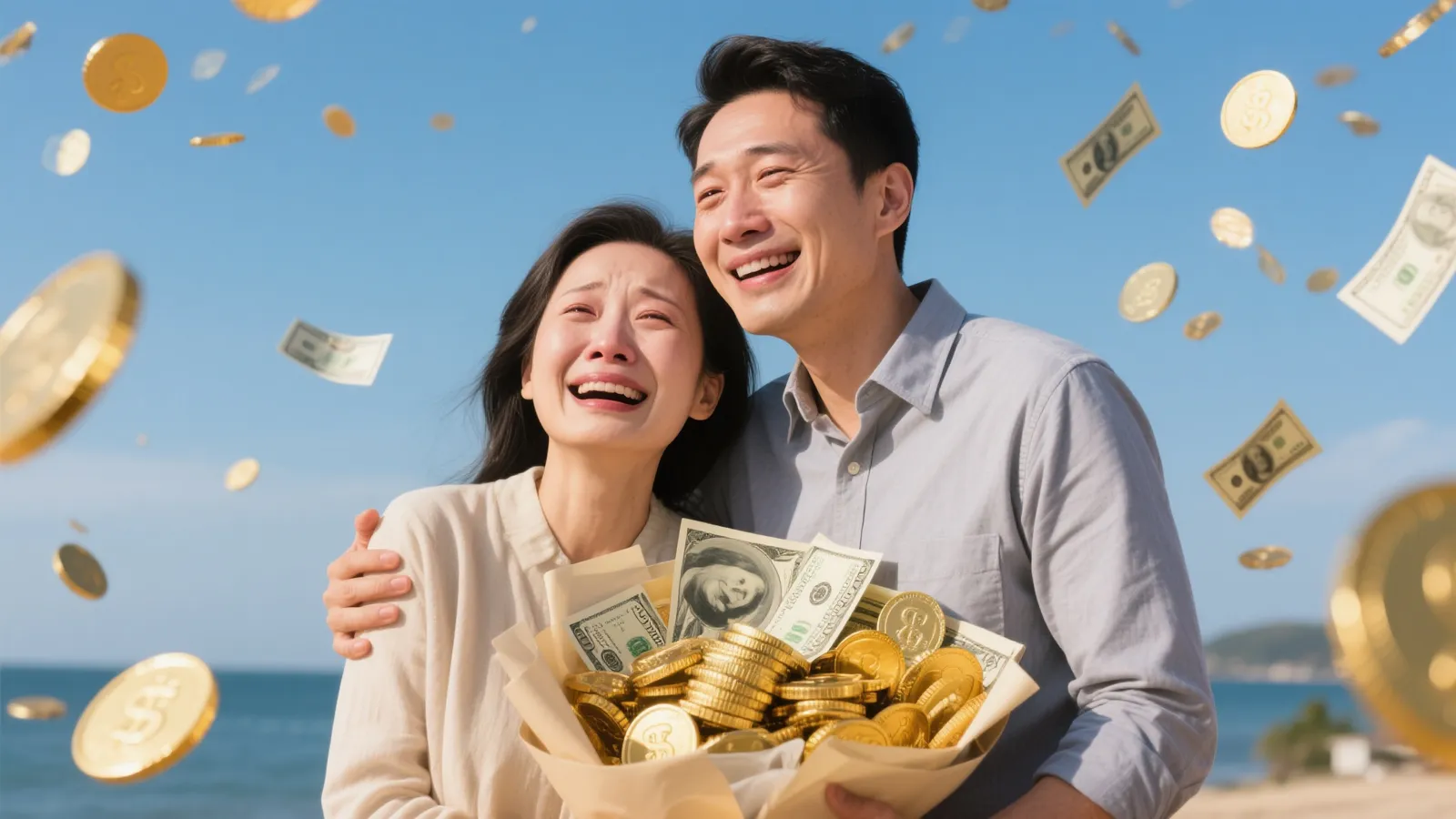 夫妇喜中2.9亿彩票大奖 现场查余额激动落泪