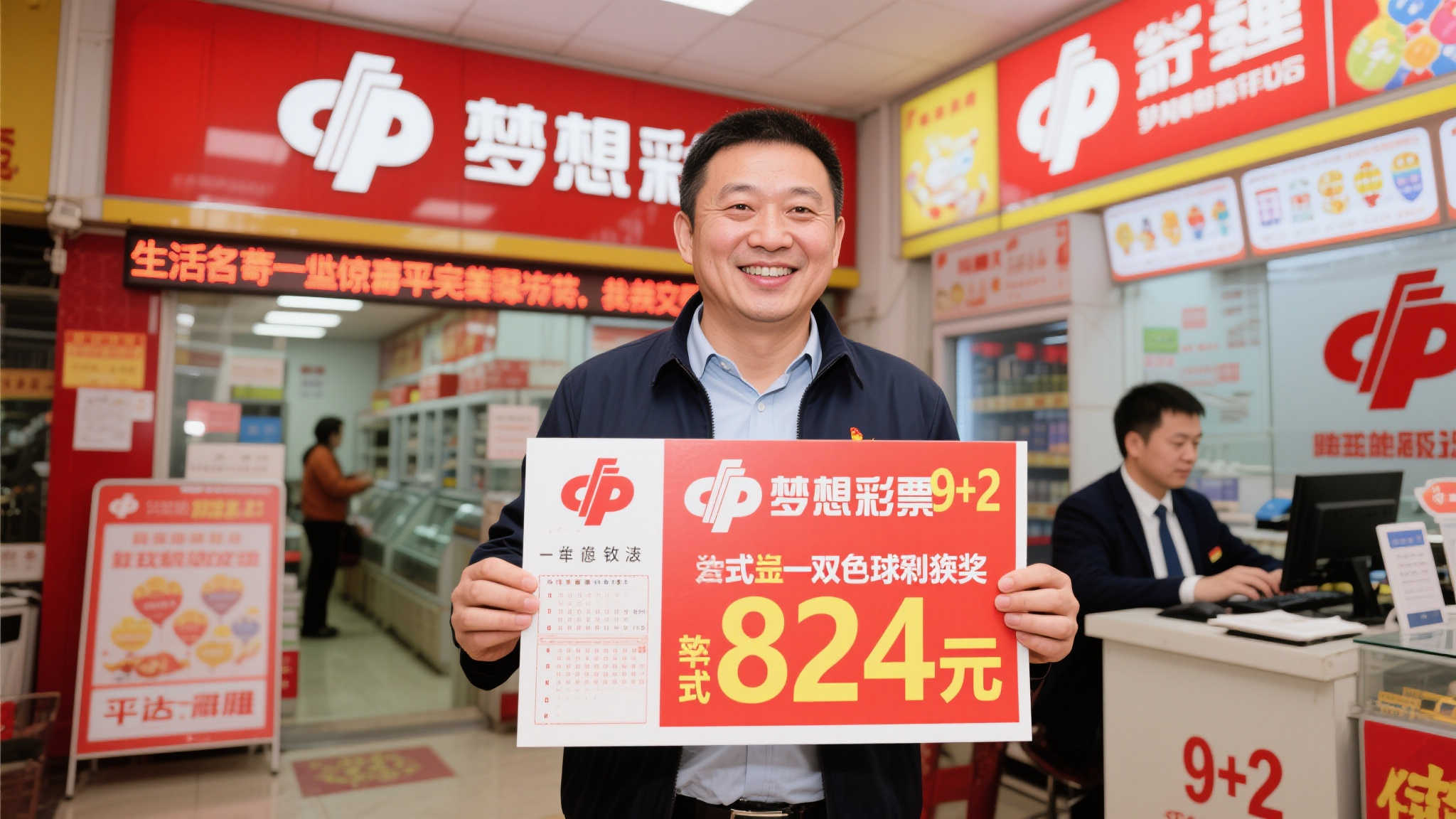 福彩忠实粉丝9+2复式斩获双色球824万 工作奖金双丰收